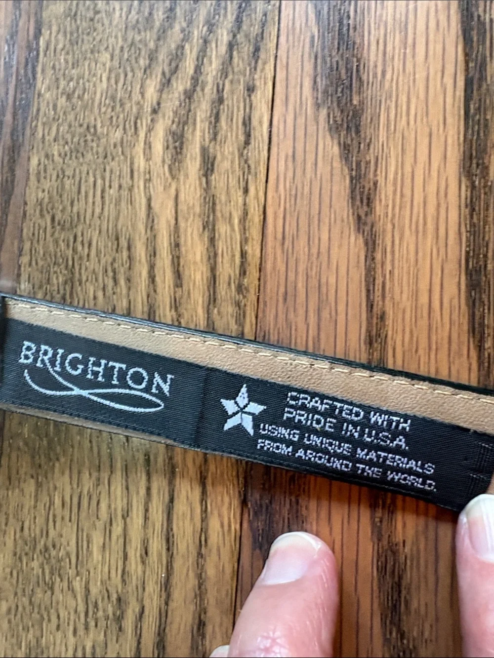 Brighton leather sz S belt with silver buckle